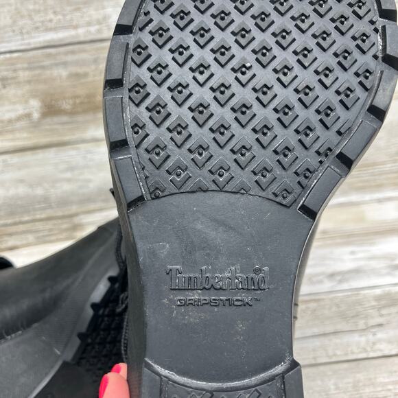 Timberland Kellis Mid Height Lace up Boot Sz 9.5 B Leather Fabric Wedge Utility - Picture 6 of 11